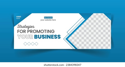 Modern web banner or facebook cover design.