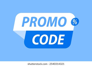 Código promocional moderno do banner da web. Comprovante de desconto, modelo de faixa de preço especial do evento. Código promocional para usar o desconto. Ilustração vetorial