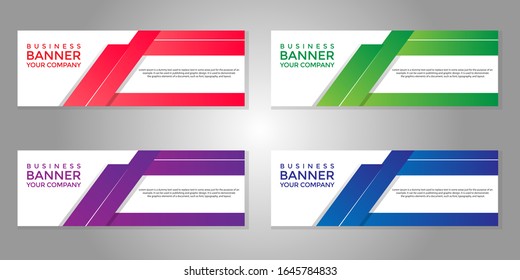 Moderner Web Banner Set Design Hintergrund. Banner-Header-Vorlagen. Premium-Vektorillustration