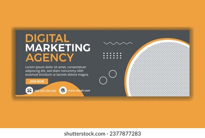 Modern web banner template social media Digital Marketing Agency Banner Template