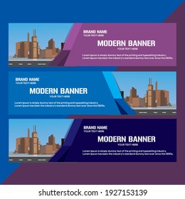 vector de plantilla de banner web moderno