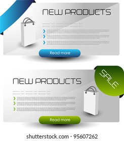 modern web banners for web sale and advertisement