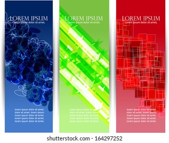 modern web banners set