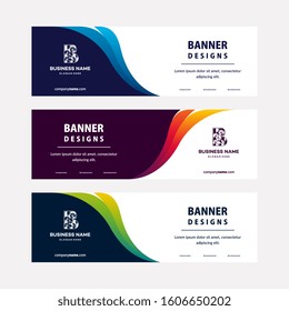 Modern web banners template with diagonal elements for a photo. Universal design for advertising business