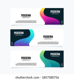 Plantilla de banners web modernos. Diseño universal para el negocio de la publicidad