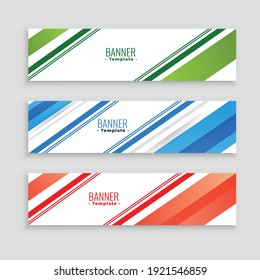 modern web business banners set of three templates