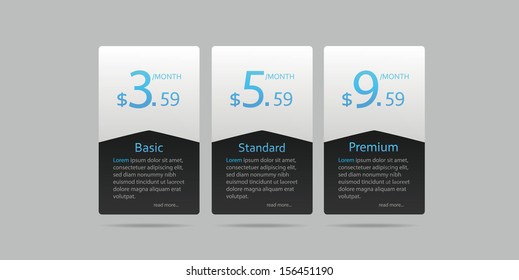 Modern web button element, hosting. Vector