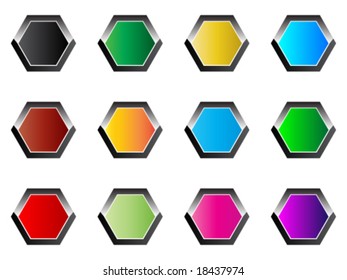 modern web buttons different colors