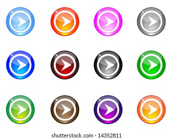 Modern web buttons - forward (right)