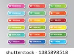 Modern web buttons - User Interface and User Experience vector set. The most popular buttons in one useful collection. Vector shiny glossy effect with separate icons.