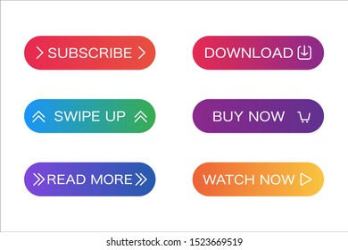 modern web buttons vector banners on colorful backdrop