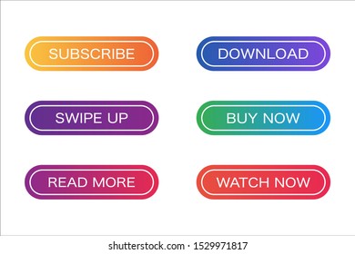 modern web buttons vector banners on colorful backdrop