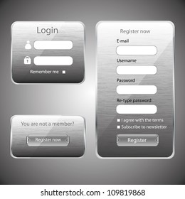Modern web card login form
