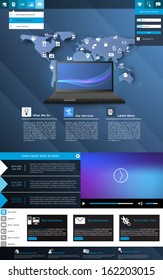 Modern Web Design elements. Templates for website. 