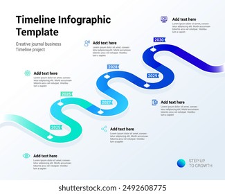 Modern web design infographic template with six options, vector illustration