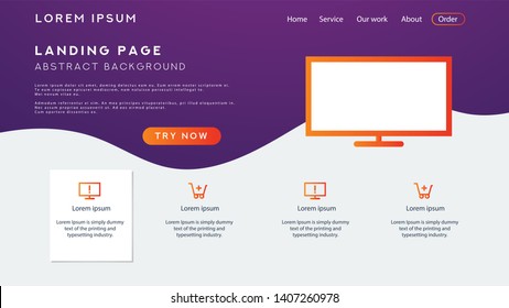 modern web design landing page. design. design landing page full vector eps 10. cool color in design.