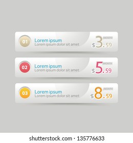 Modern web element, hosting. Vector