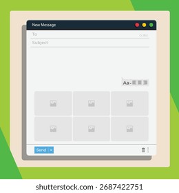 Modern web interface dashboard UI template in flat style. Ideal for website or app design presentations.
