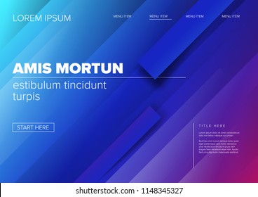 Modern web landing page, flyer or background template 