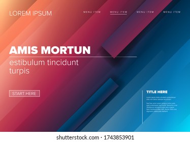Modern web landing page, flyer or background template 