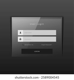 modern web login form template for social media access vector