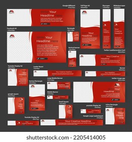 modern web mega bundle for sales promotion gradient color layout design