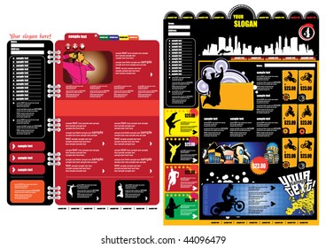 Modern web page layout design