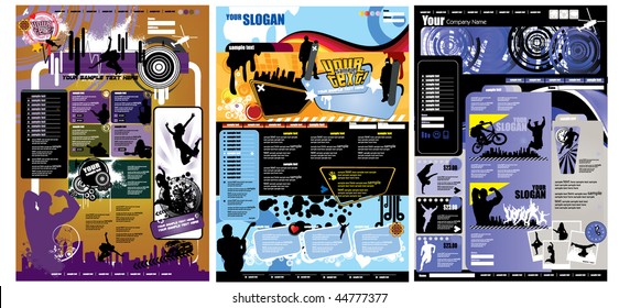 Modern web page layout design