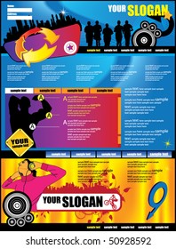 Modern web page layout design