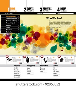 Modern web page layout design