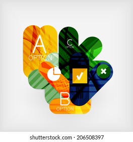 Modern web presentation design layout. Interface or infographic template