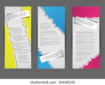 modern web ragged banners