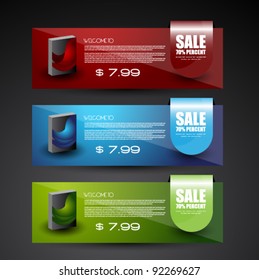 modern web sale banner set