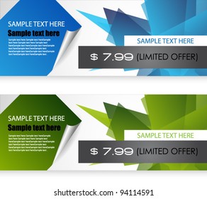 modern web sale banner set