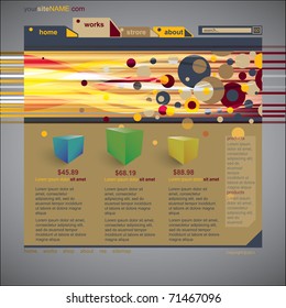 Modern Web Site Design Vector Template
