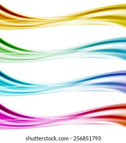 Modern web swoosh line header collection. Vector illustration