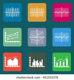 Modern Web Symbol Collection Of Statistics Icon Set.