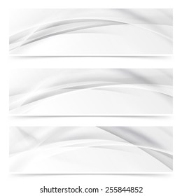 Modern web transparent line layout abstract header set. Vector illustration
