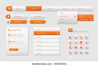 modern web ui elements, vector illustration, eps 10 with transparency