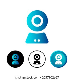 Diseño plano de Icono de cámara web moderna Ilustración