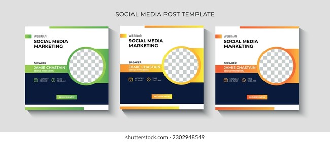 Modern Webinar Social Media Post Template