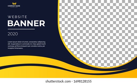 Modern Website Banner Yellow Template