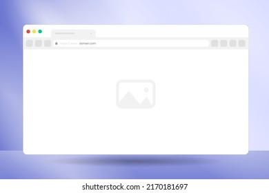 plantilla de navegador de sitios web moderna sobre fondo de degradado dinámico