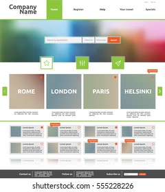 Modern website design for business, vector illustration