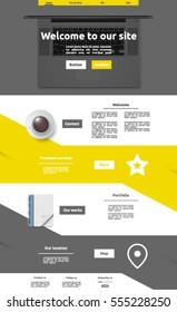 Modern website design for business, vector illustration