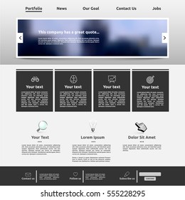 Modern website design for business, vector illustration