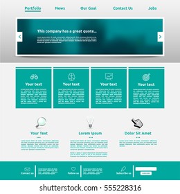 Modern website design for business, vector illustration