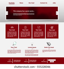 Modern website design for business, vector illustration