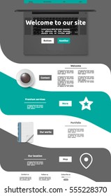 Modern website design for business, vector illustration