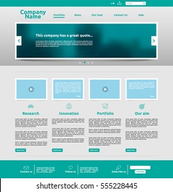 Modern website design for business, vector illustration